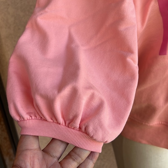7 for all mankind balloon sleeve sweatshirt pink size small EUC - Picture 4 of 7